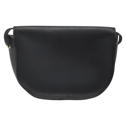 Christian Dior Vintage Honeycomb Flap Crossbody Bag Coated Canvas Black Canvas Bag ()