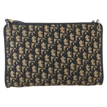 Christian Dior Vintage Trotter Shoulder Bag Canvas Navy Canvas Shoulder Bag Bag ()