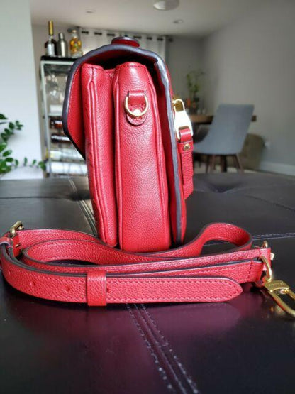 LV Pochette Metis Monogram Empreinte Leather Cerise/Blue