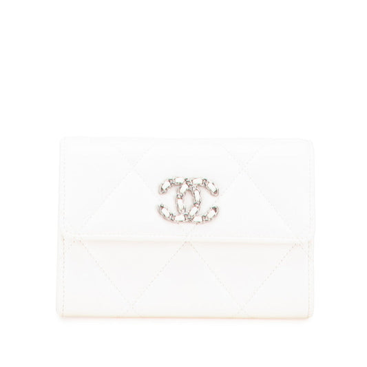 Chanel CHANEL19 Matelassé Lambskin Trifold Wallet