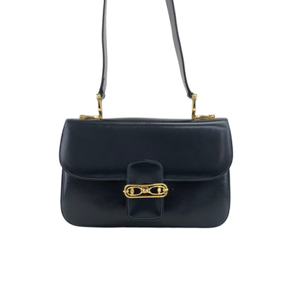 CELINE Horse Bit Shoulder bag Dark Navy Vintage k2egpz