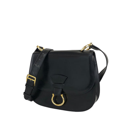 CELINE Horse Bit Shoulder bag Black Vintage zfwpa8