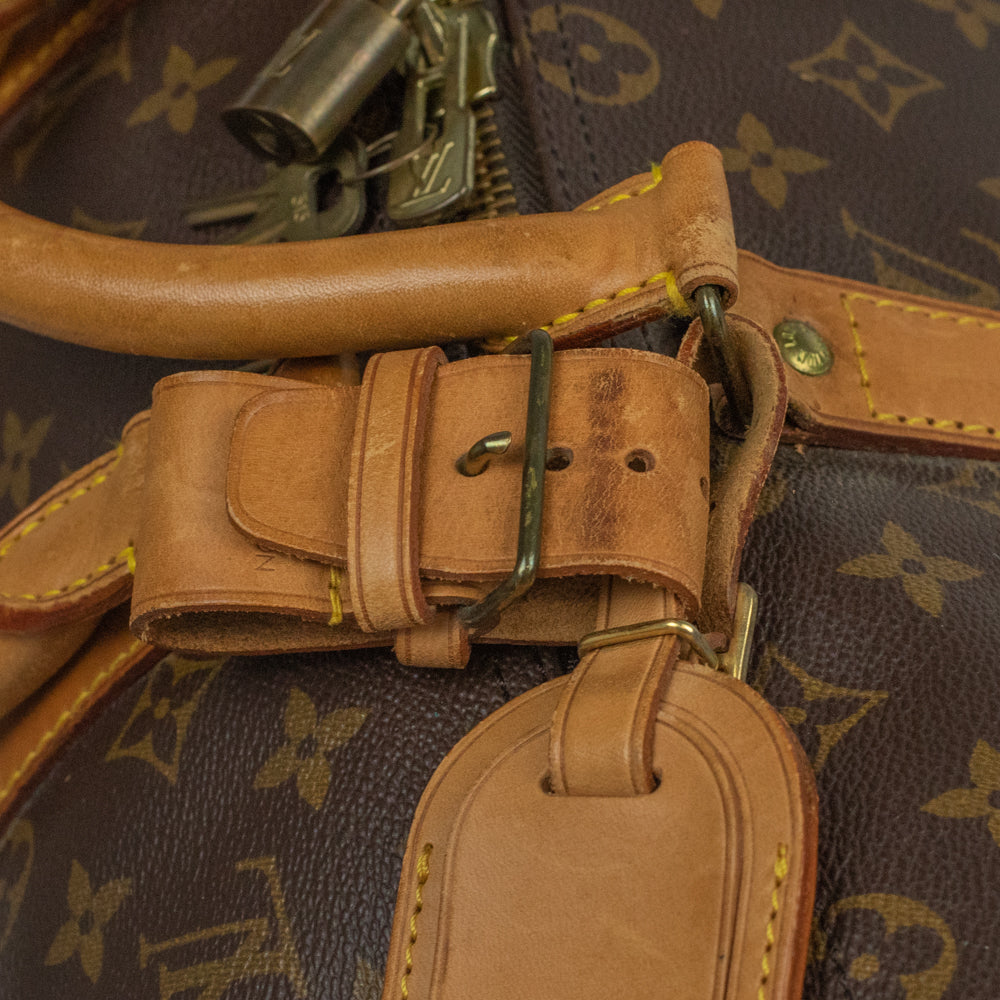 Sac Keepall 45 Vintage en toile monogramme marron