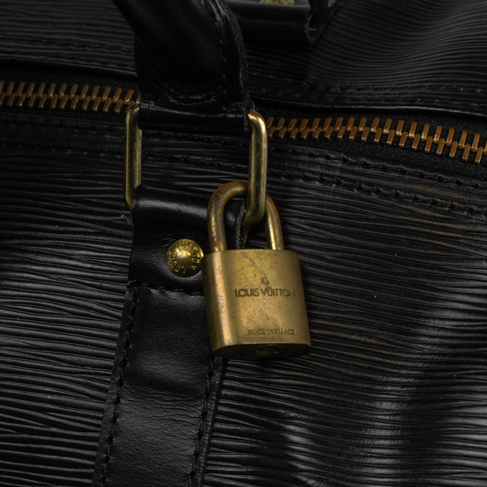 Sac Keepall 50 Vintage en cuir épi noir