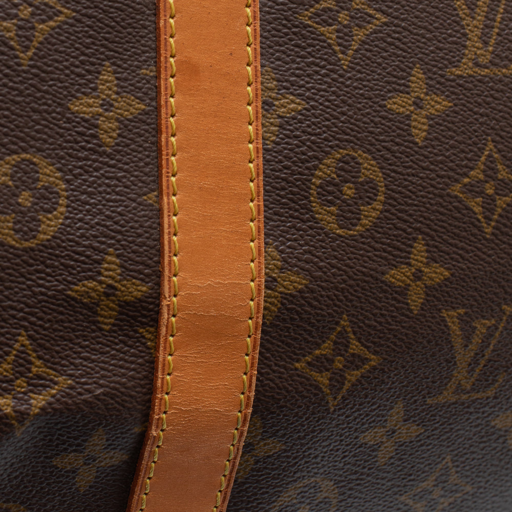 Sac Keepall 55 en toile monogramme marron