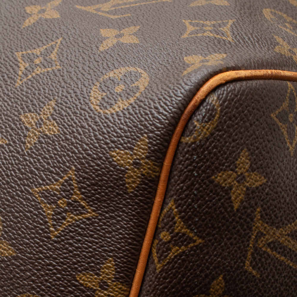 Sac Keepall 55 en toile monogramme marron