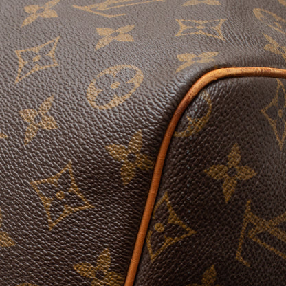 Sac Keepall 55 en toile monogramme marron