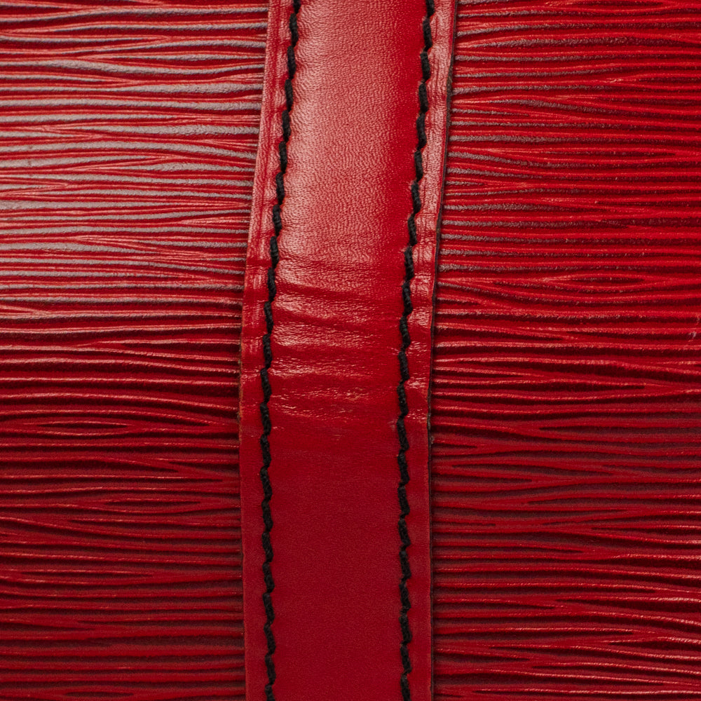 Sac Keepall 50 Vintage en cuir rouge