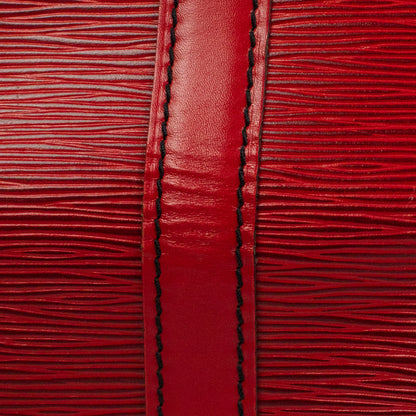 Sac Keepall 50 Vintage en cuir rouge