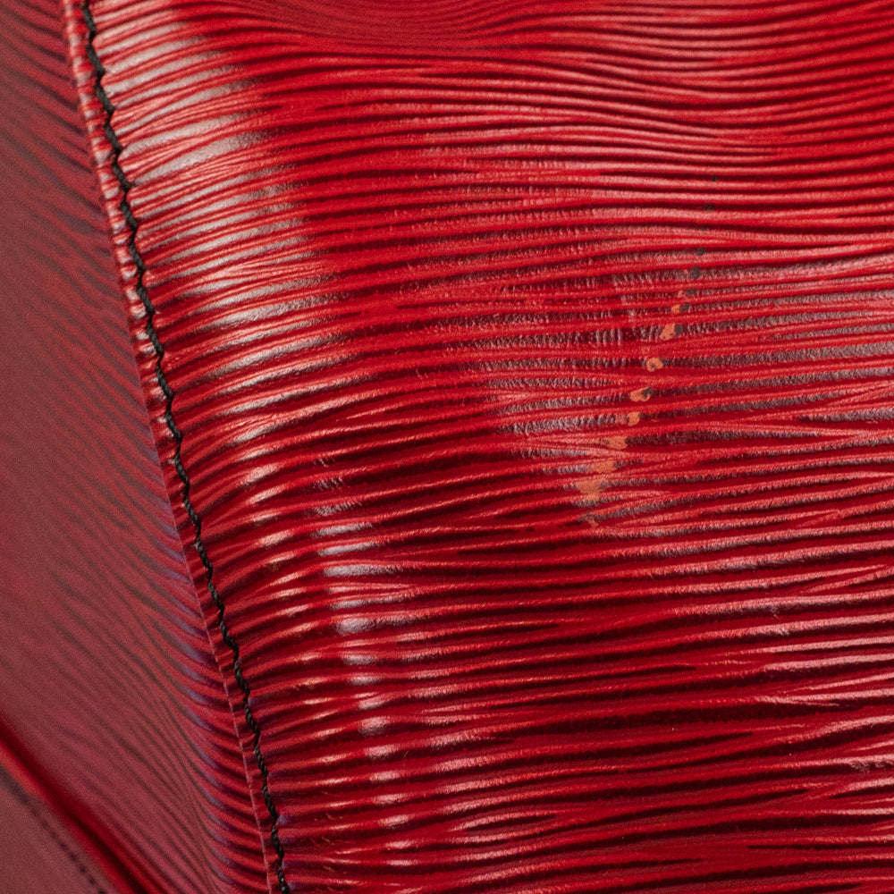Sac Keepall 50 Vintage en cuir rouge