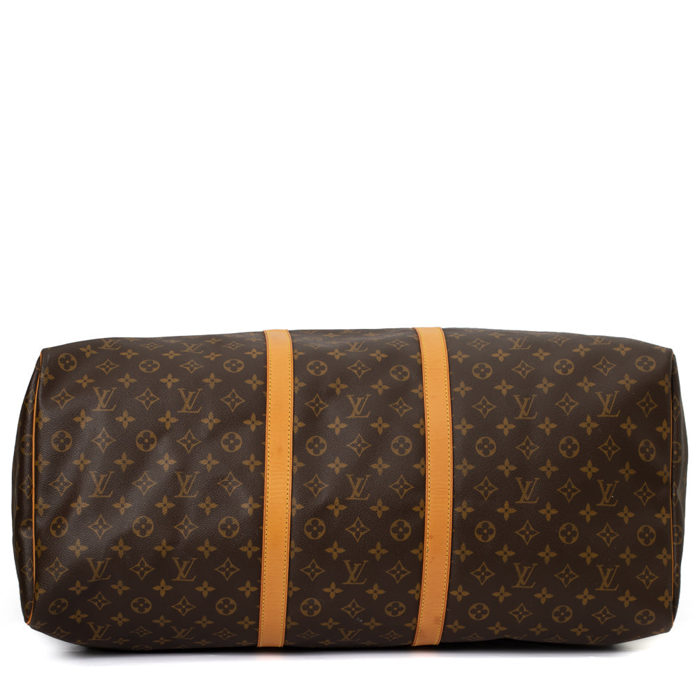 Sac Keepall 60 Vintage en toile monogramme marron