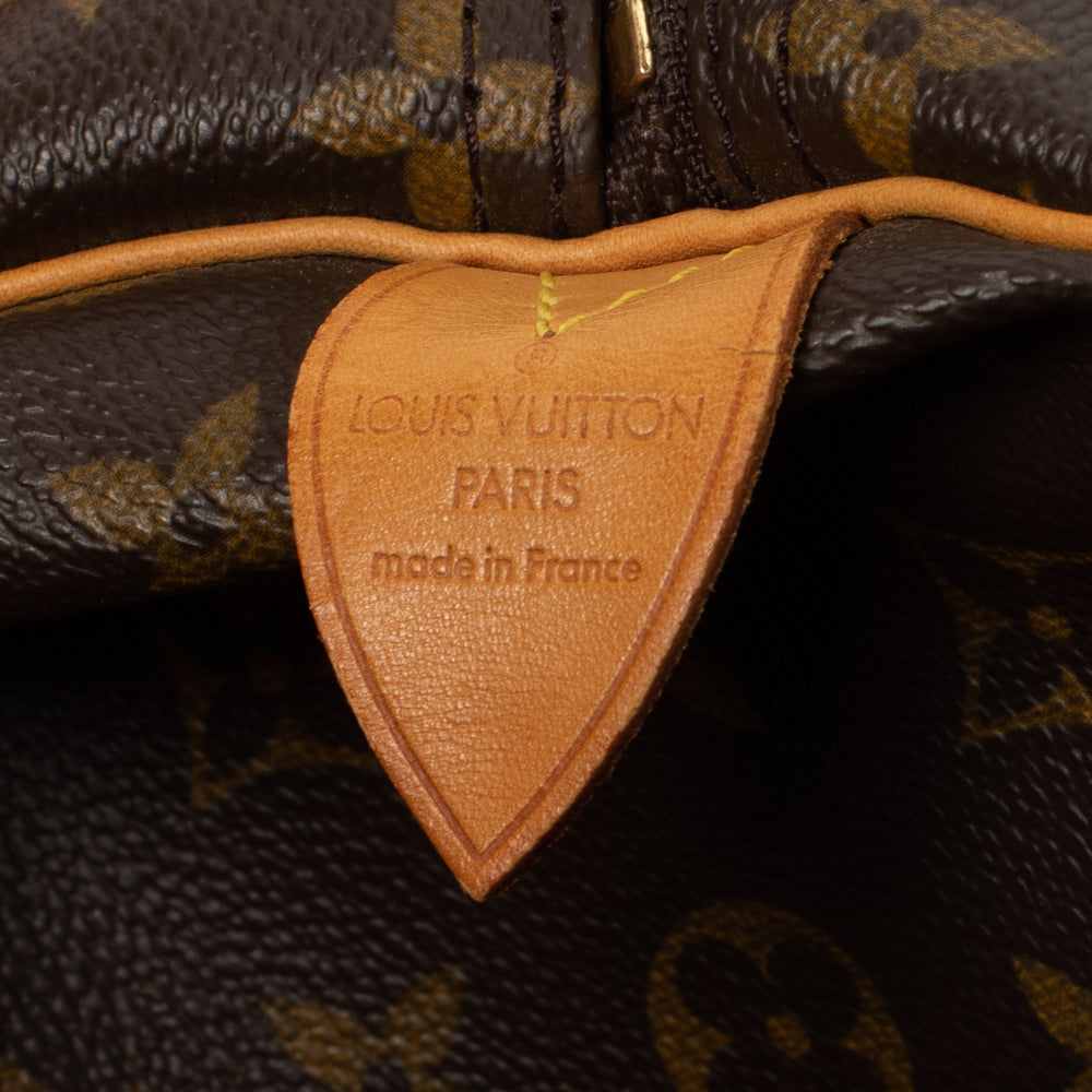 Sac Keepall 60 Vintage en toile monogramme marron