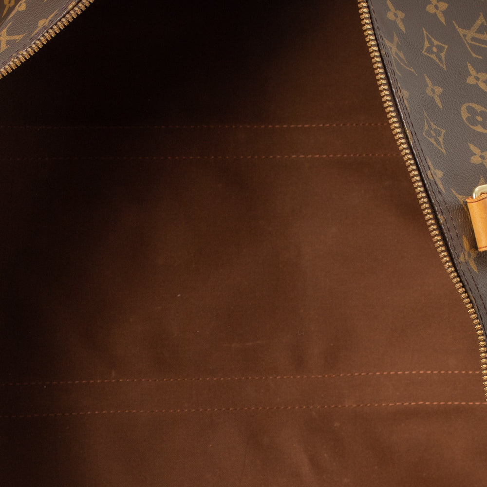Sac Keepall 60 Vintage en toile monogramme marron
