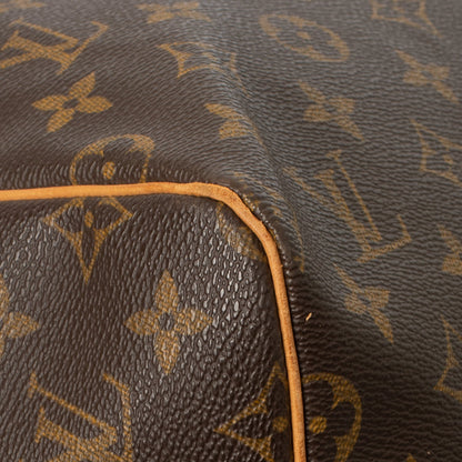 Sac Keepall 55 Vintage en toile monogramme marron