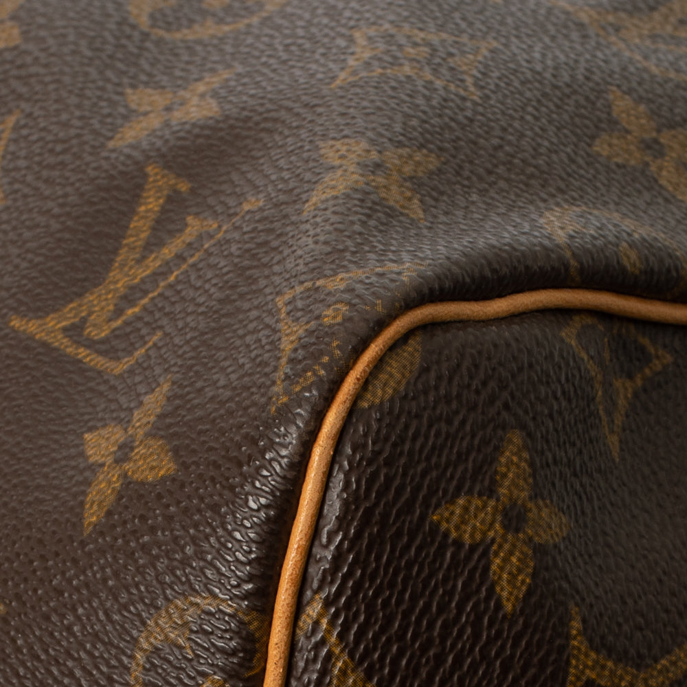 Sac Keepall 55 Vintage en toile monogramme marron