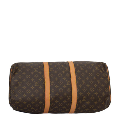 Sac Keepall 50 Vintage en toile monogramme marron