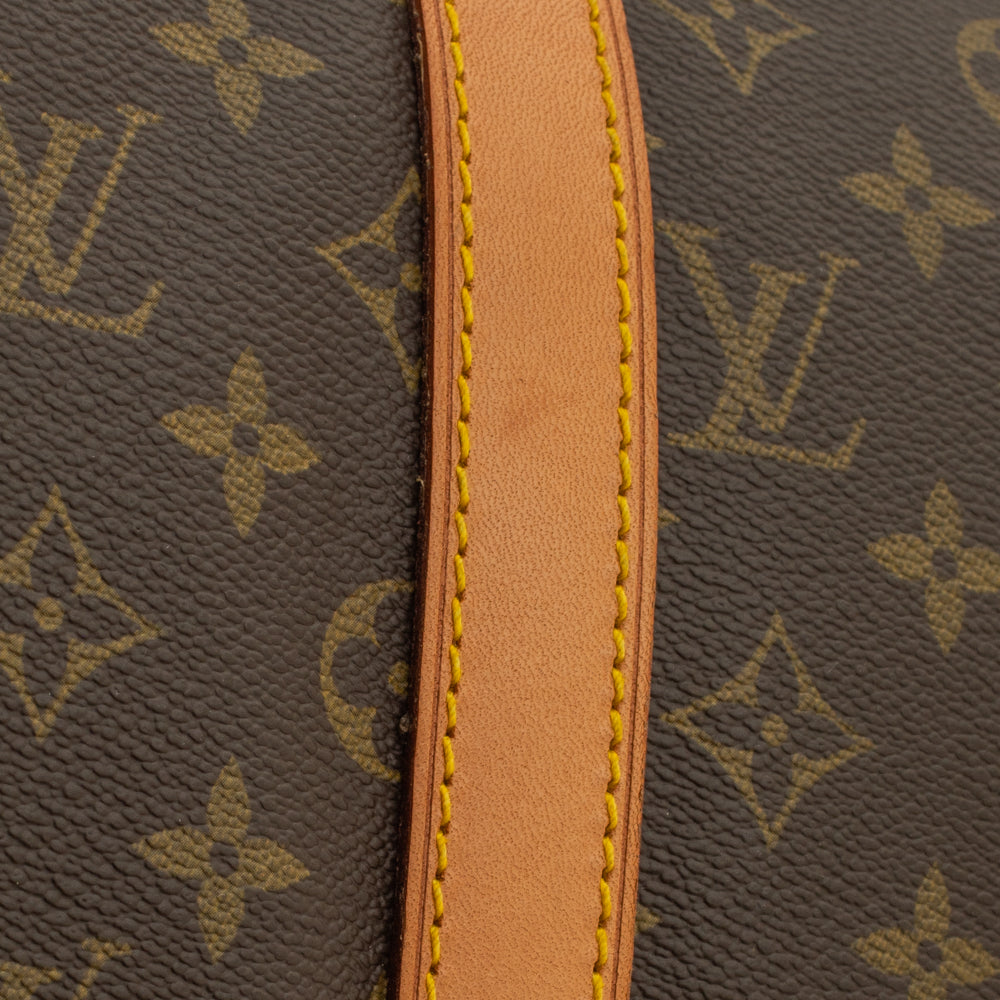 Sac Keepall 50 Vintage en toile monogramme marron