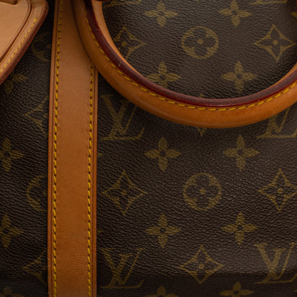 Sac Keepall 50 Vintage en toile monogramme marron