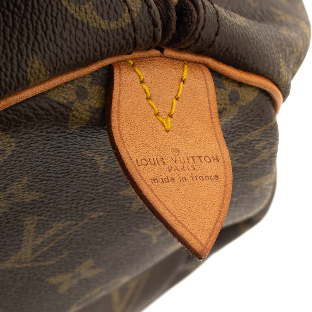 Sac Keepall 50 Vintage en toile monogramme marron