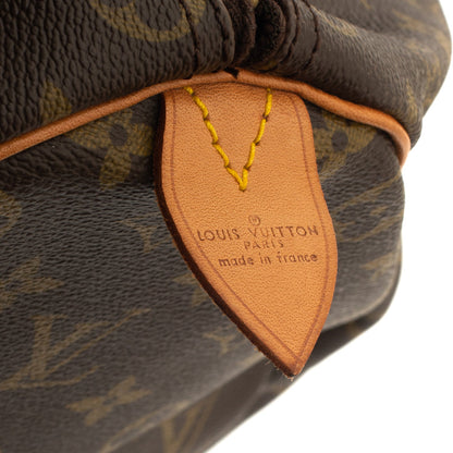 Sac Keepall 50 Vintage en toile monogramme marron