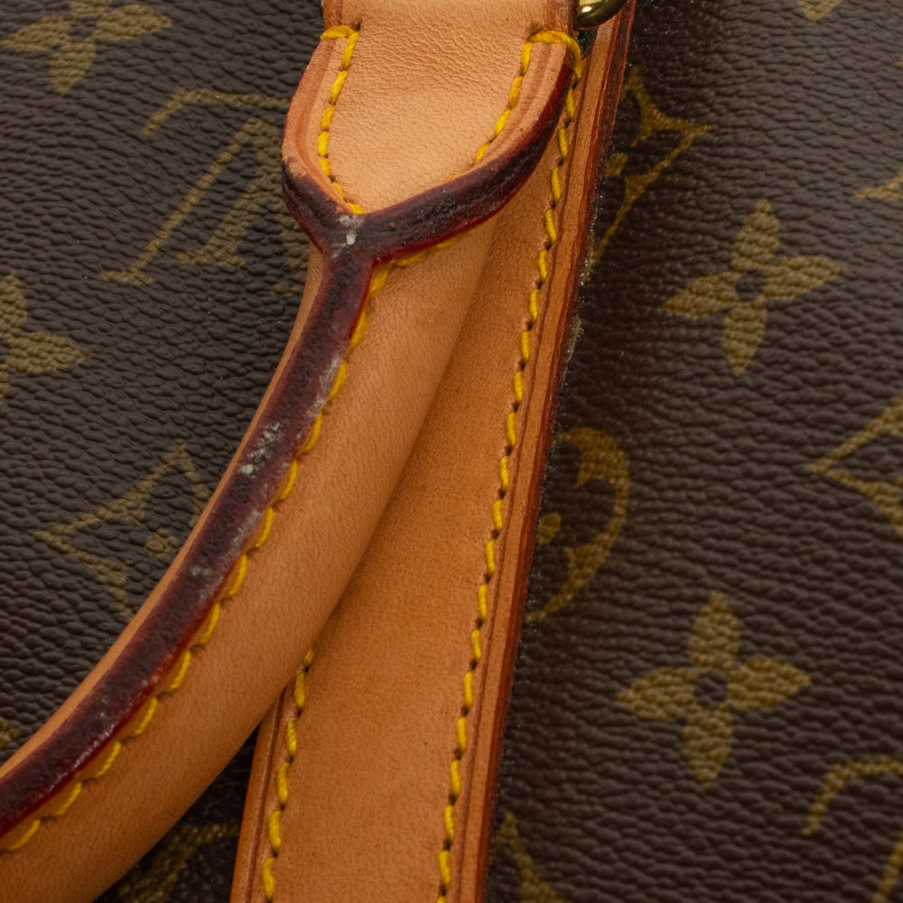 Sac Keepall 50 Vintage en toile monogramme marron