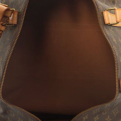 Sac Keepall 50 Vintage en toile monogramme marron