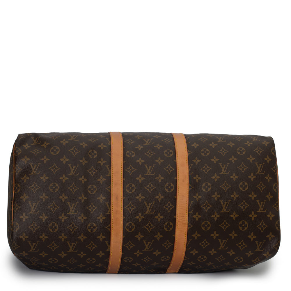 Sac Keepall 55 Vintage en toile monogramme marron