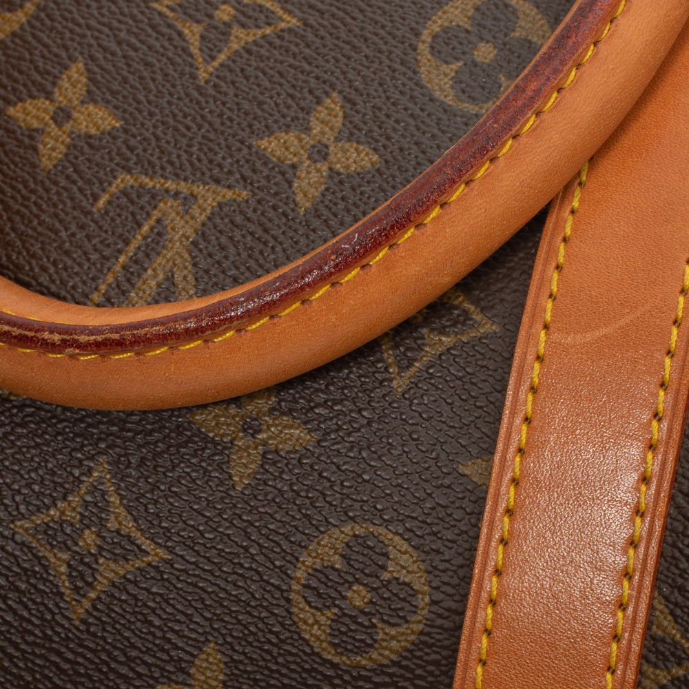 Sac Keepall 55 Vintage en toile monogramme marron