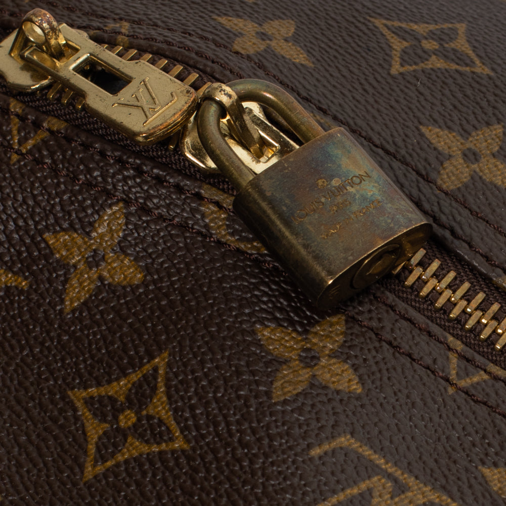 Sac Keepall 55 Vintage en toile monogramme marron