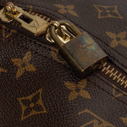 Sac Keepall 55 Vintage en toile monogramme marron