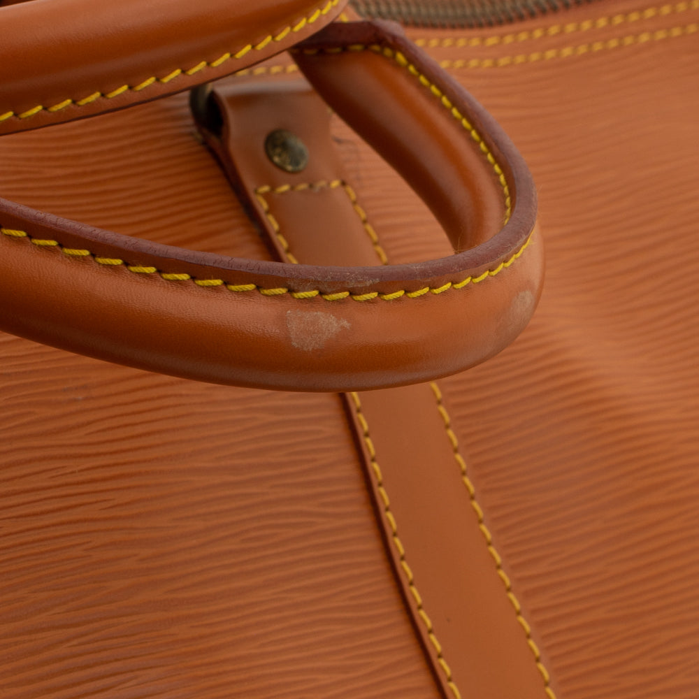Sac Keepall 50 Vintage en cuir épi marron