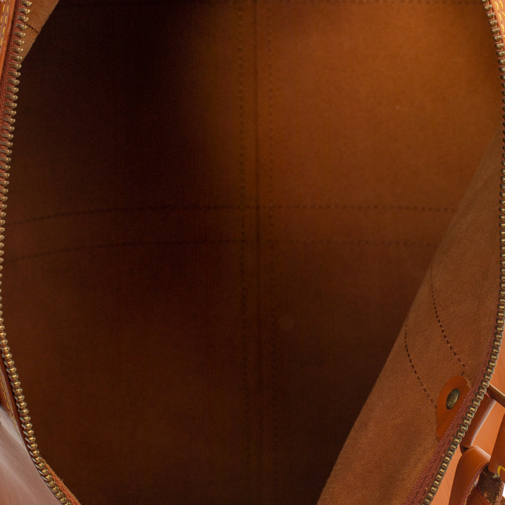 Sac Keepall 50 Vintage en cuir épi marron