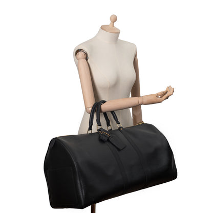 Sac Keepall 55 Vintage en cuir épi noir