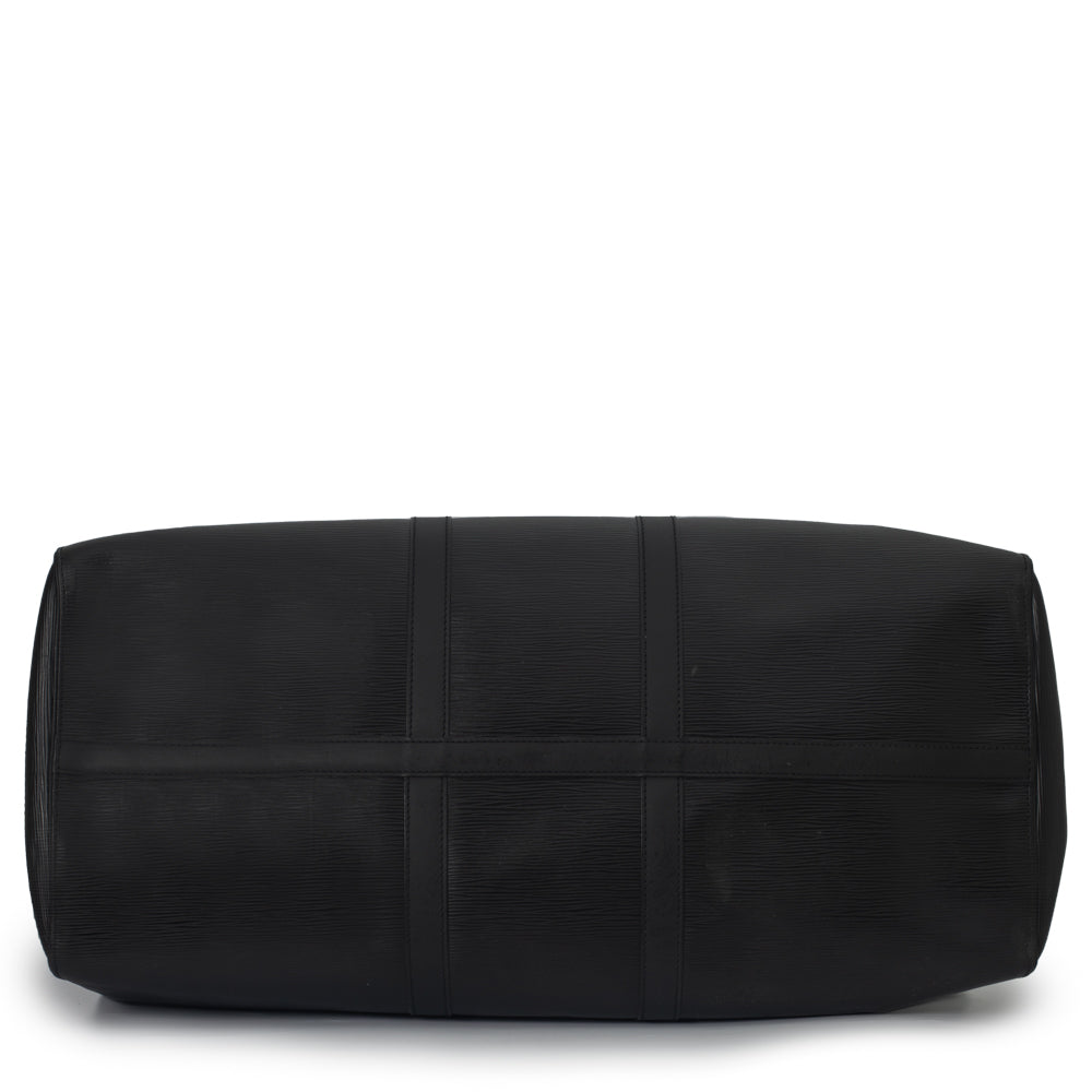 Sac Keepall 55 Vintage en cuir épi noir