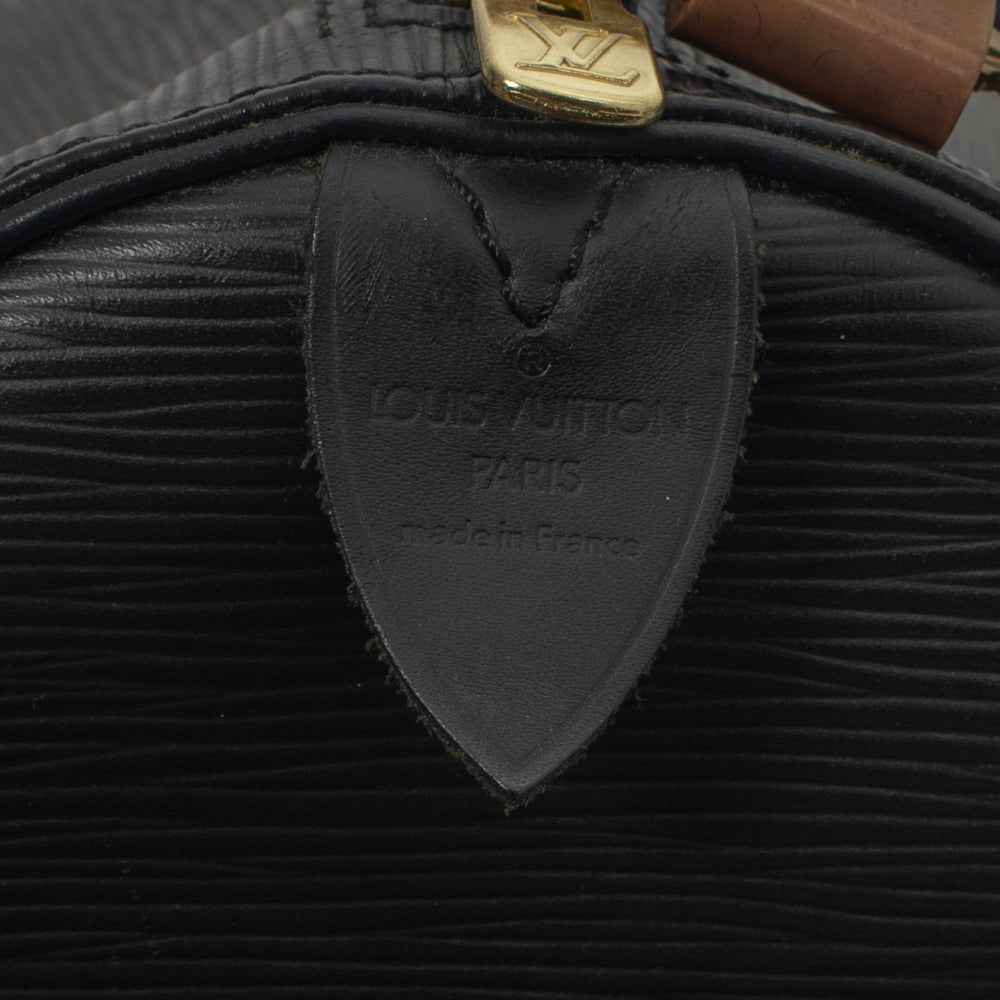 Sac Keepall 55 Vintage en cuir épi noir