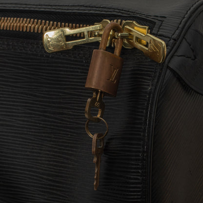 Sac Keepall 55 Vintage en cuir épi noir