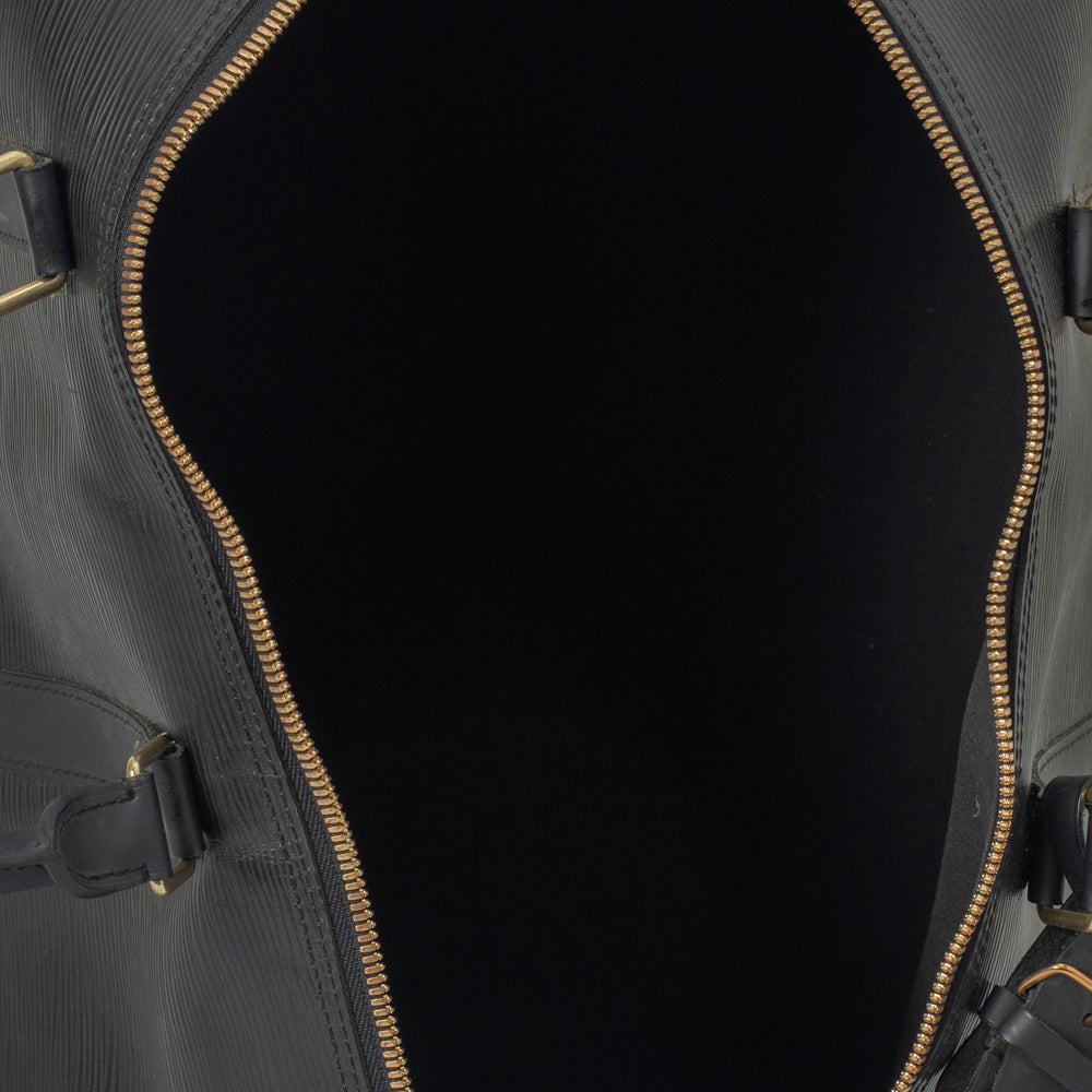 Sac Keepall 55 Vintage en cuir épi noir