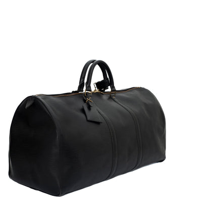 Sac Keepall 55 Vintage en cuir épi noir