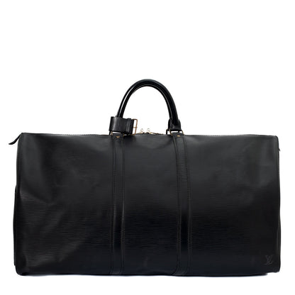 Sac Keepall 55 Vintage en cuir épi noir