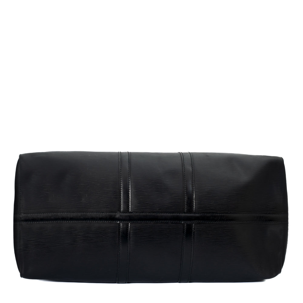 Sac Keepall 55 Vintage en cuir épi noir