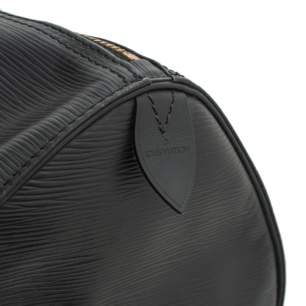 Sac Keepall 55 Vintage en cuir épi noir