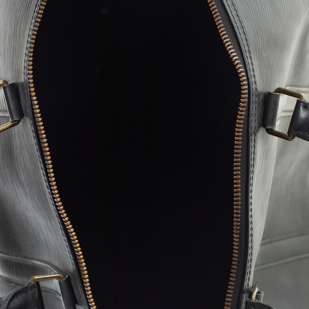 Sac Keepall 55 Vintage en cuir épi noir