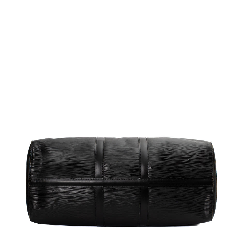 Sac Keepall 45 Vintage en cuir épi noir