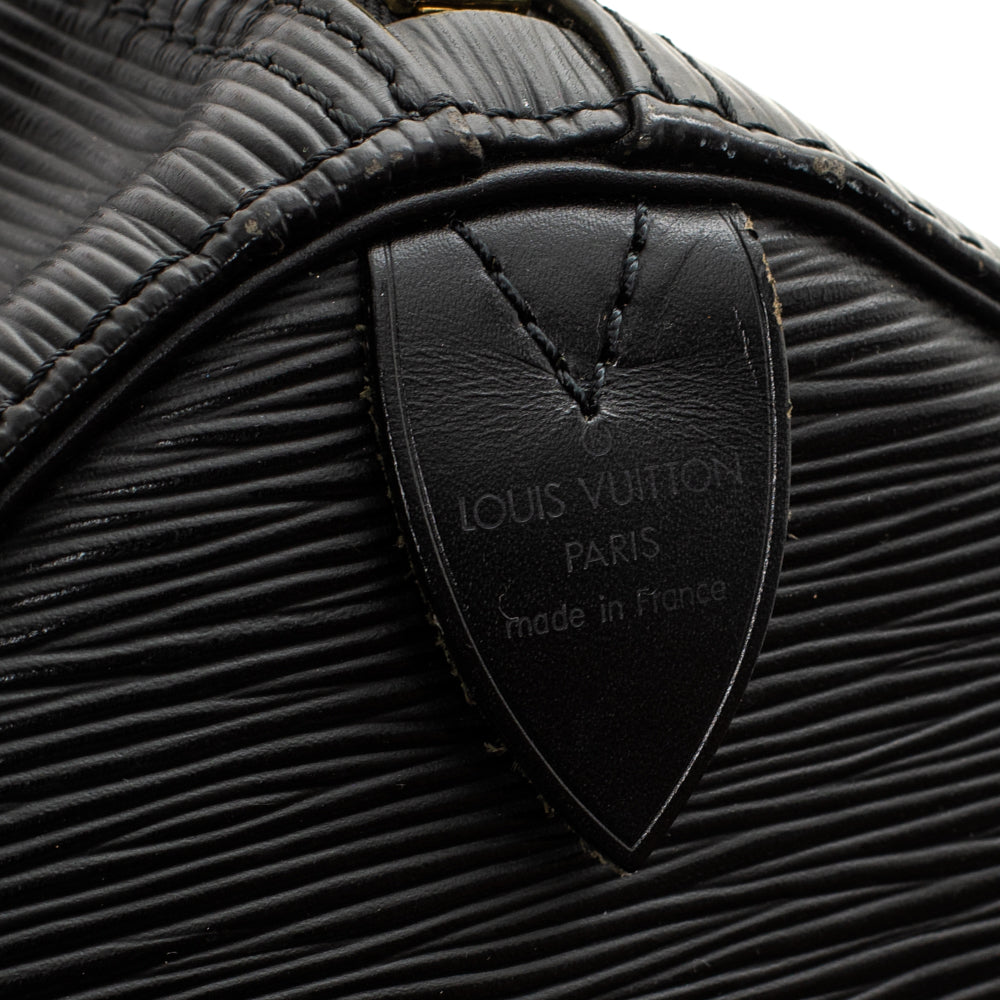 Sac Keepall 45 Vintage en cuir épi noir