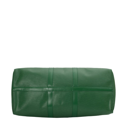 Sac Keepall 45 Vintage en cuir épi vert