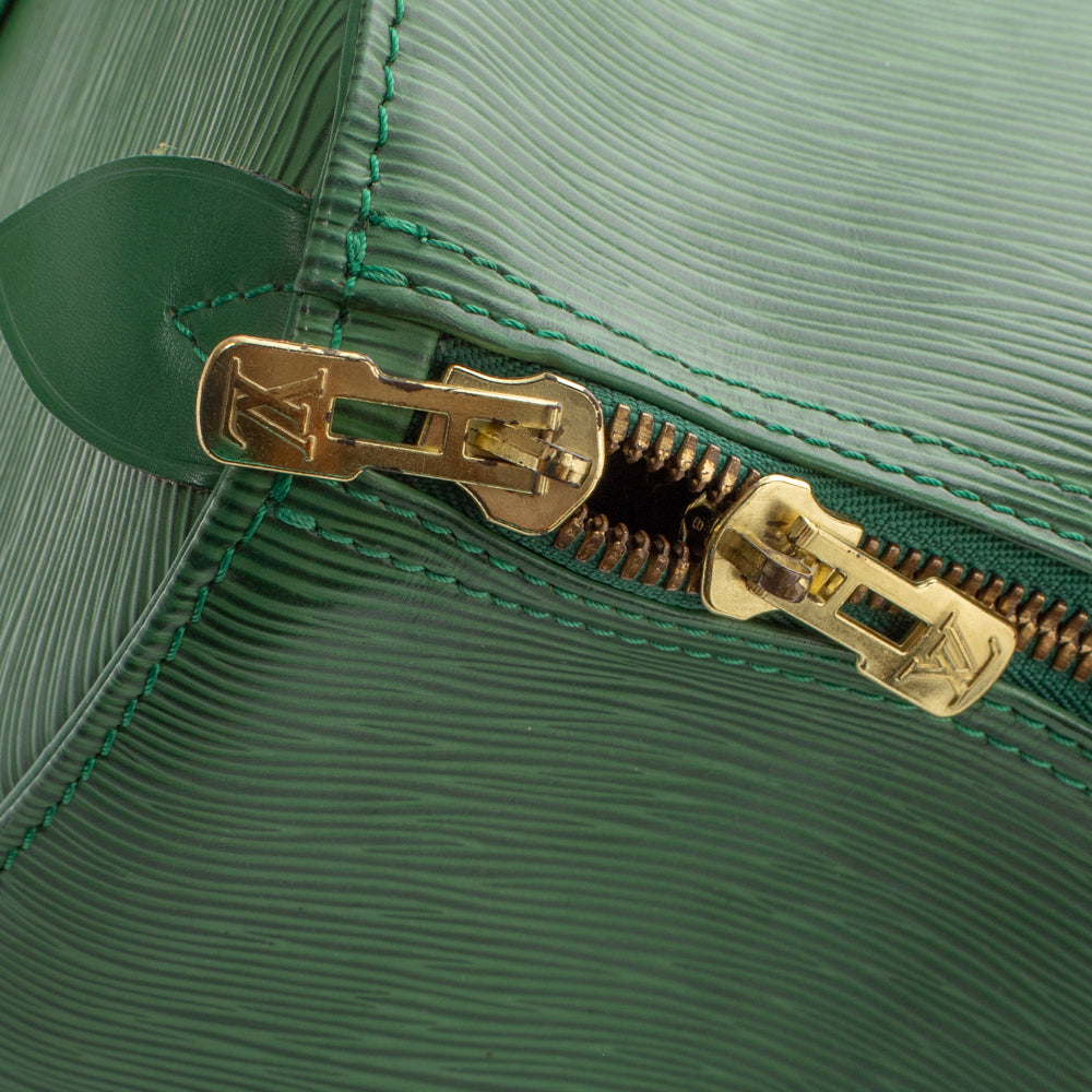 Sac Keepall 45 Vintage en cuir épi vert
