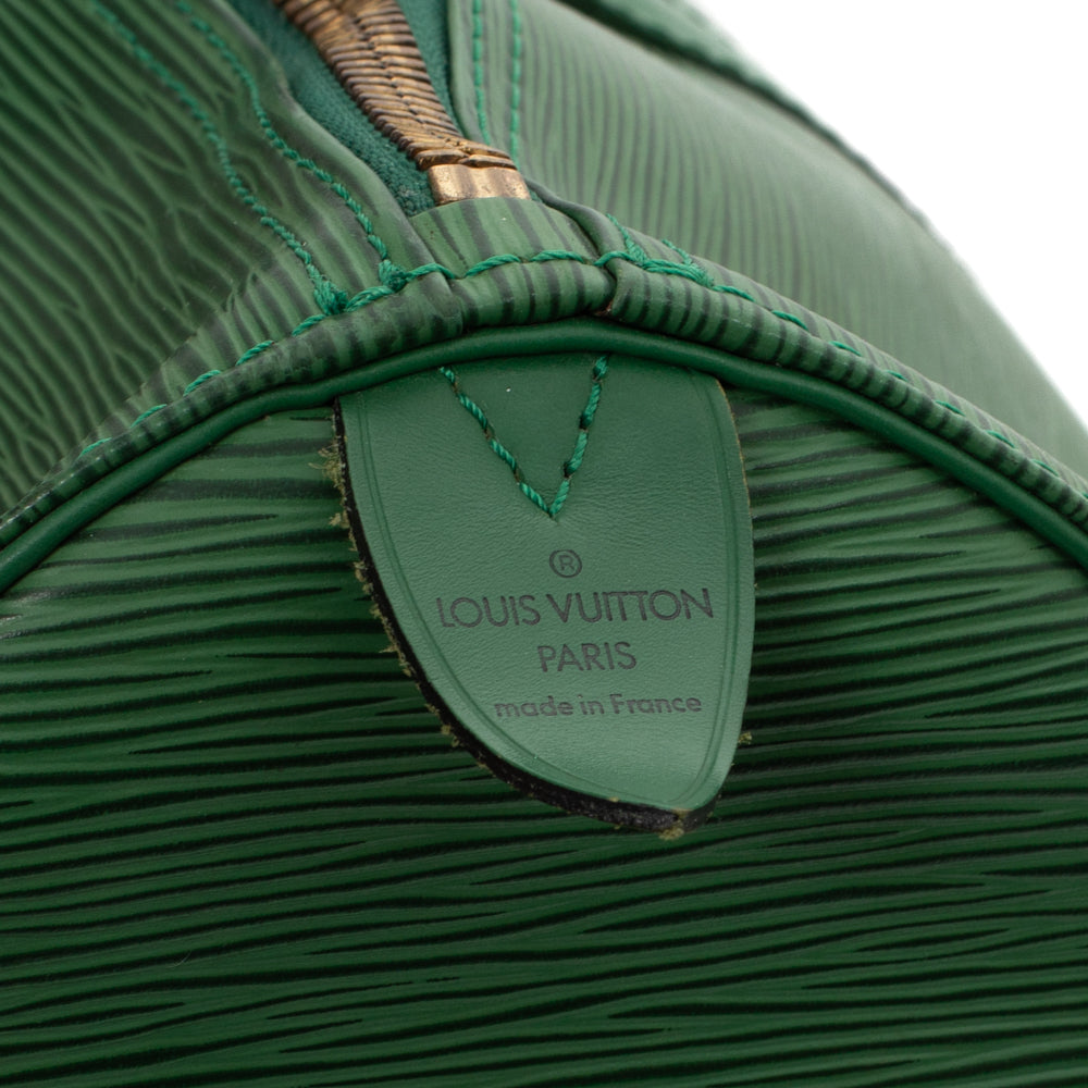 Sac Keepall 45 Vintage en cuir épi vert