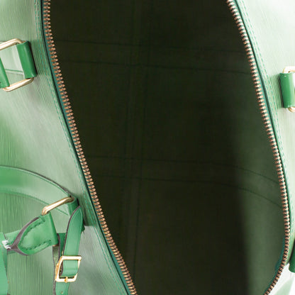 Sac Keepall 45 Vintage en cuir épi vert