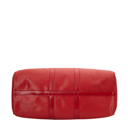 Sac Keepall 45 Vintage en cuir épi rouge