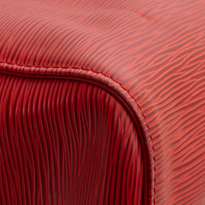 Sac Keepall 45 Vintage en cuir épi rouge